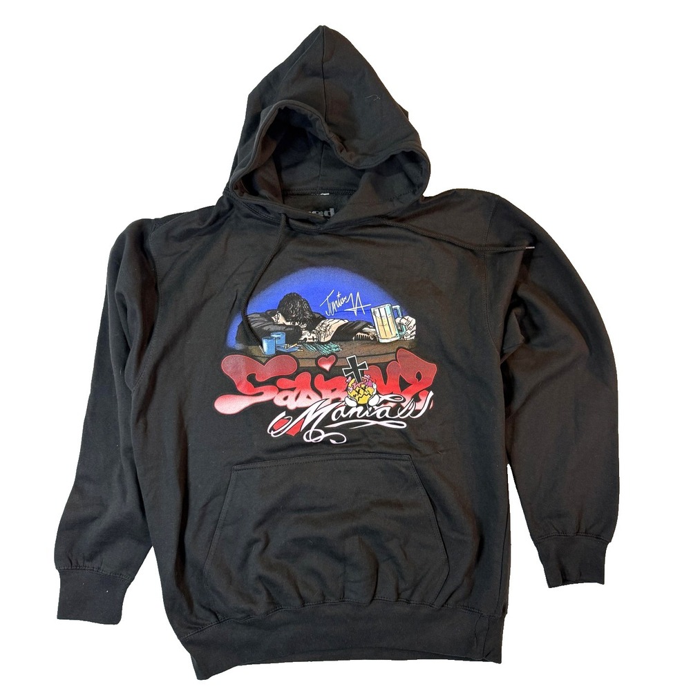 Sad Boyz Junior H Mania Hoodie Mens M Black 2024 US Tour Streetwear